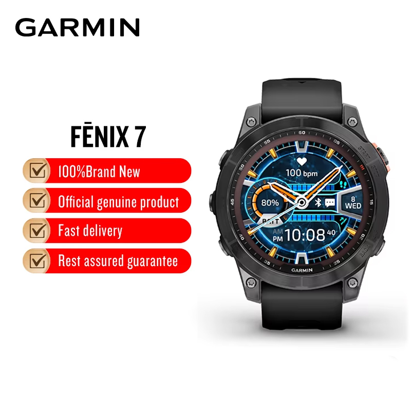 Garmin Fenix 7 solaire DLC sang oxygène fréquence cardiaque double fréquence GPS course marche neige ski Intelligent extérieur smartwatch