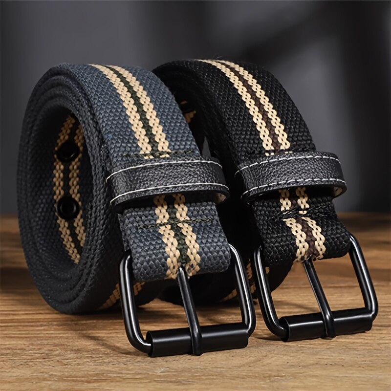 Męski pasek płócienny Casual Retro Pasek damski Outdoor Sportowy pasek z paskiem do dżinsów Oddychający lekki pasek z oczkami dla mężczyzn i kobiet