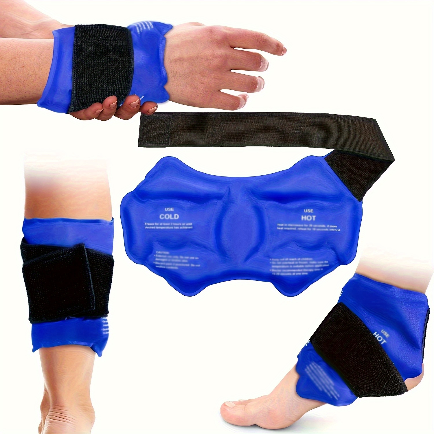 Knöchel-Eisbeutel-Wickel, Eisbeutel, wiederverwendbar, Kaltpackung, Heiß- und Kaltkompresse 360° °   Wrap Design Körperlich kühlende Fußpflegewerkzeuge