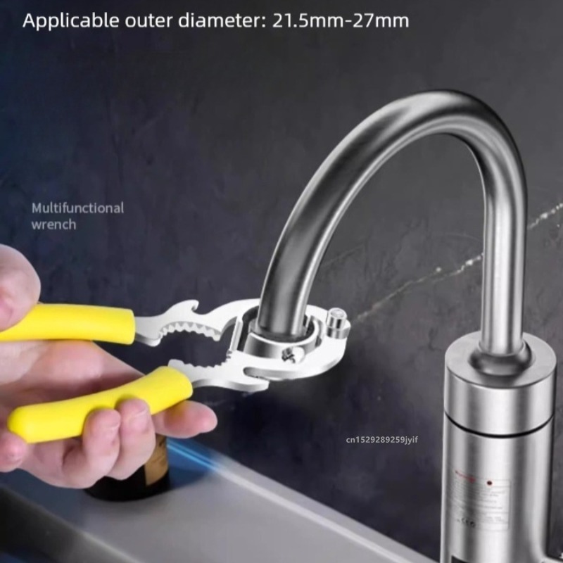 3 In 1 Tool Faucet Bubbler Wrench,Bottle Opener and Pliers,Kitchen Sink Faucet Aerator & Filter Removal Wrench Repair Spanner