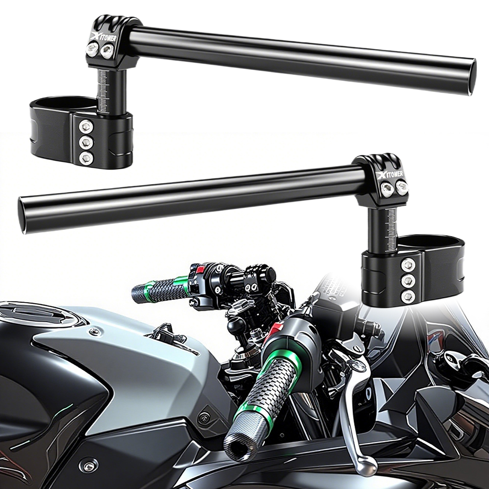 Para Yamaha FZ8 FZ1 FZR 1000 MT-01 MT-10 XSR 900 R6 R1 ​ Raiser de guiador com clipe YZF 750 R 50 mm guiador com clipe ajustável