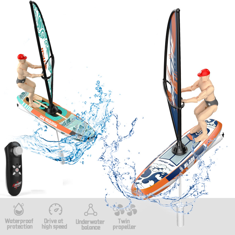 RC-Boot Segelboot Yachting Kajak Ferngesteuertes Segel-Ruderboot Paddelboot Wasserdichtes Wasserspielzeug für Wettkämpfe