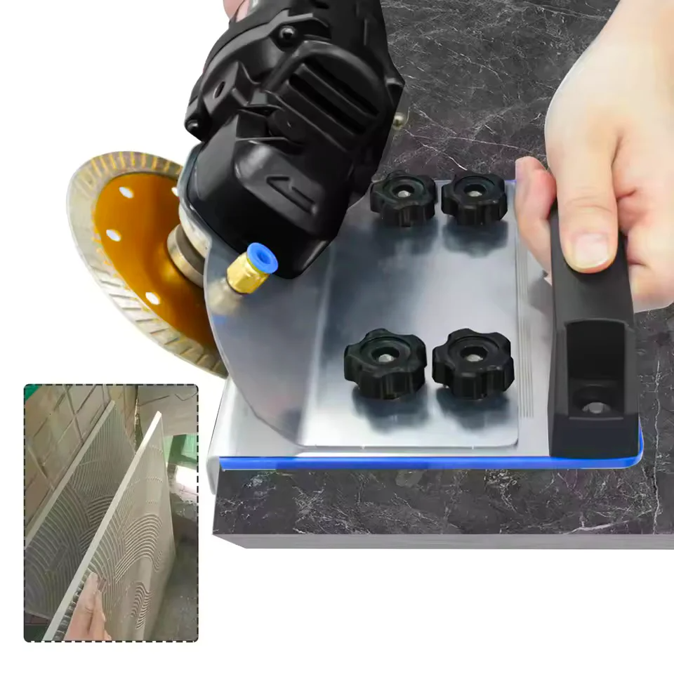 Suporte de moedor de ângulo para corte de chanfro de 45 graus de telha 45 °   Ferramenta de chanfrar telha angular para corte de pedra cerâmica de telha