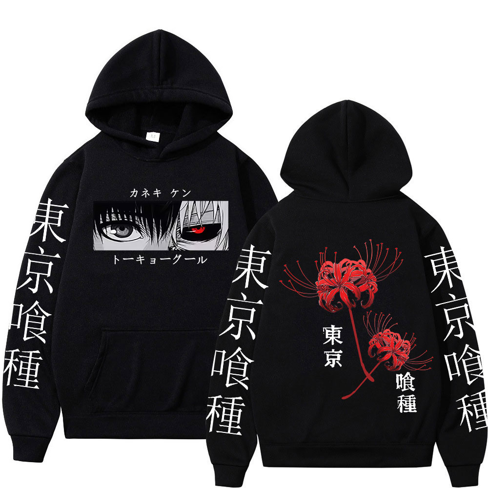 Anime Tokyo Ghoul Spider Lily Hoodies Manga Cool Ken Kaneki Ogen Mannen Vrouwen Sweatshirts Mode Harajuku Lange Mouw Truien
