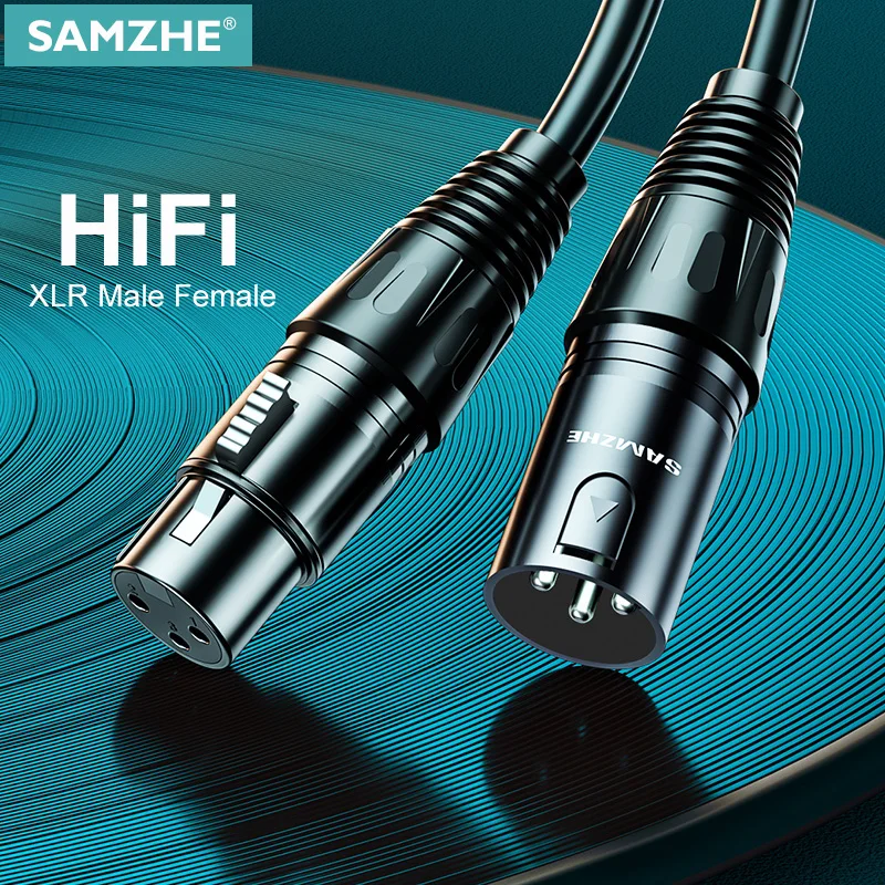 SAMZHE XLR Cable Karaoke Microphone Sound Cannon Cable Plug XLR Extension Mikrofon Cable for Audio Mixer Amplifiers XLR Cord