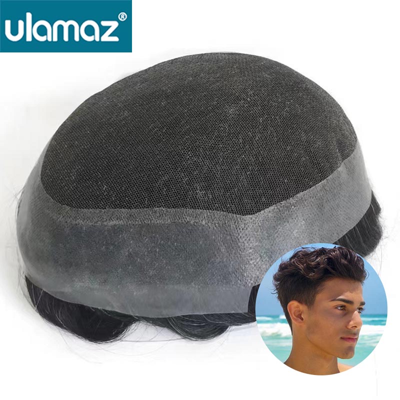 Australia Toupee Wig Swiss Lace Hair Unit For Men Natural Hairline Men Wig Human Hair Man Wig Capillary Prosthesis Hair System