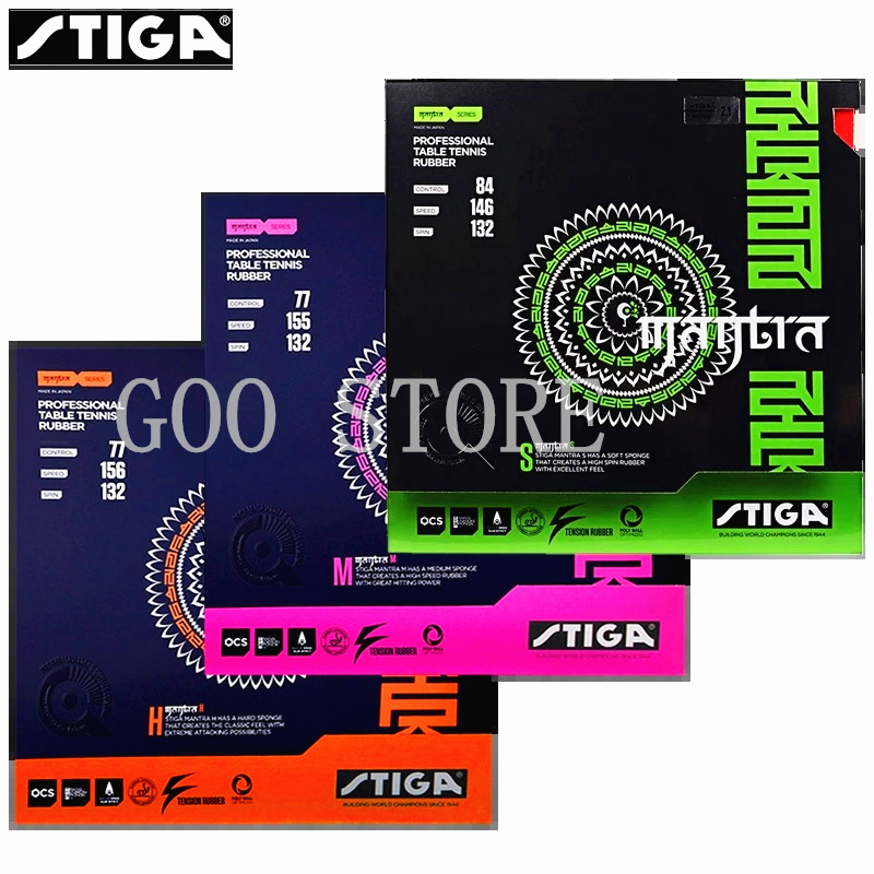 STIGA ยางปิงปอง MANTRA M/ H Offensive Pimples in พร้อมฟองน้ํา Pips-in Ping Pong Tenis De Mesa