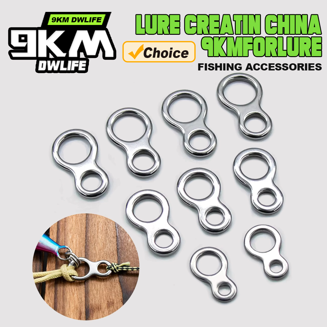 Anel sólido de pesca de aço inoxidável, 20 a 100 peças, conectores de iscas de pesca marítima, anéis giratórios, acessórios de pressão de pesca, equipamento