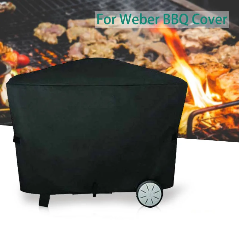Cubierta impermeable para parrilla de barbacoa al aire libre, Protector antipolvo, lluvia, UV, bolsa de almacenamiento para el hogar, Weber Q2000 Q3000