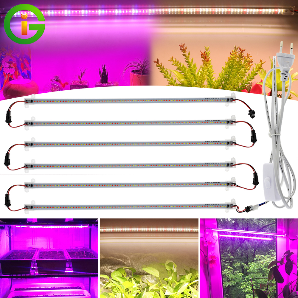 AC220V LED 成長ライト 75led LED 植物ライトバーフルスペクトル植物ランプ屋内植物花水耕システム