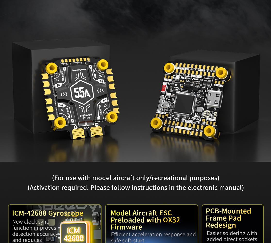 Speedybee F405 V5 55A Stack F405 V5 FC i OX32 4-w-1 55A ESC