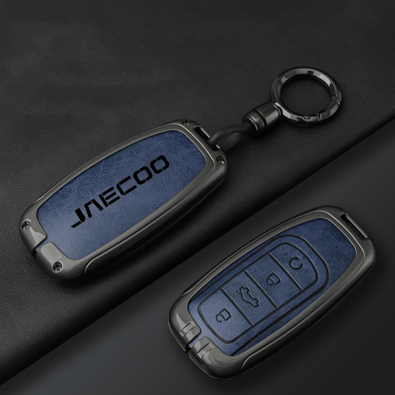 Capa de couro de metal para chave de carro, para chery jaecoo 7 j7 phev 2025 2024, suporte para chave de controle remoto, acessórios para carro
