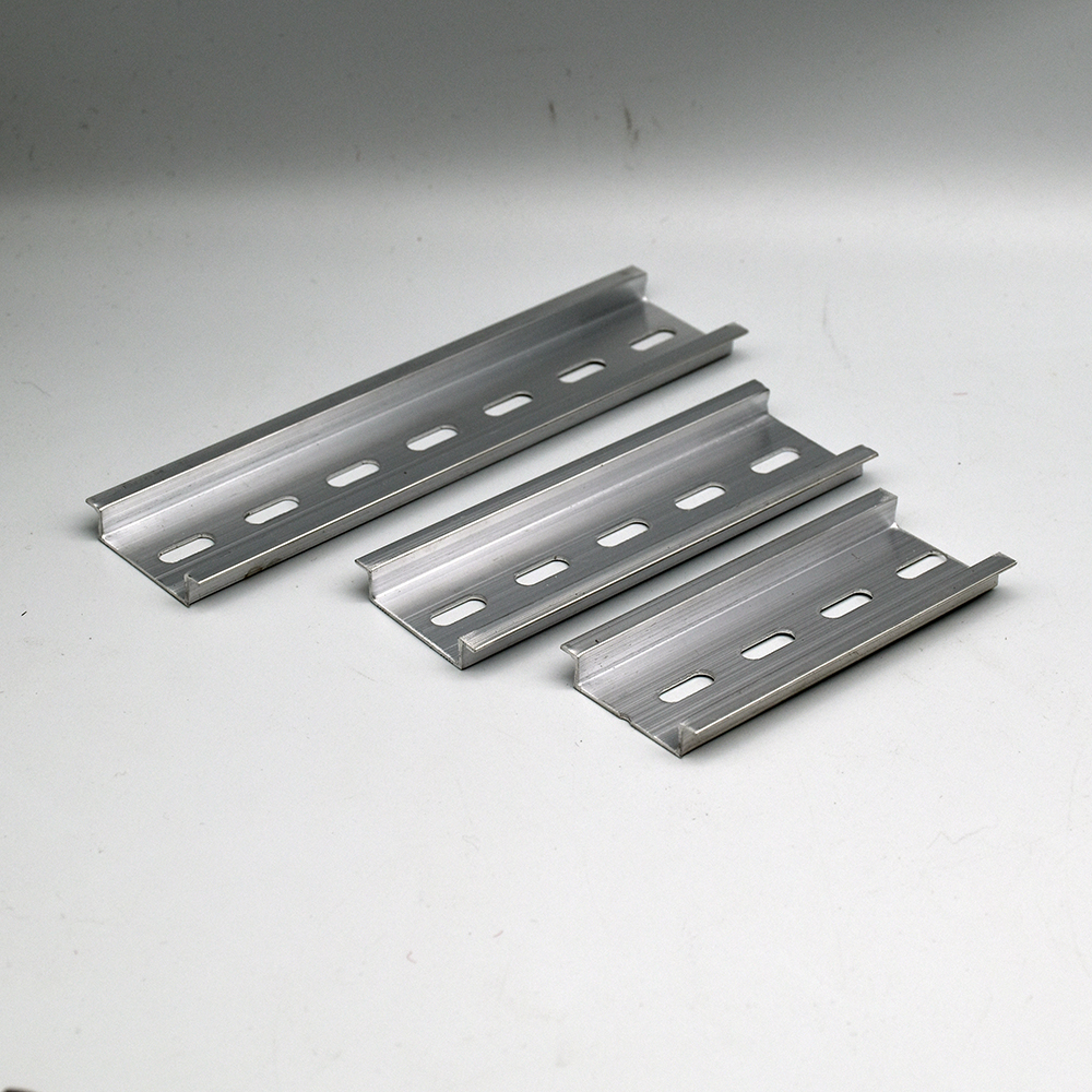 6PCS Universal Typ 35mm Aluminium Schlitz DIN Schiene für C45 DZ47 Terminal Blöcke Schütz Din-schiene Terminal Blöcke mit mantel