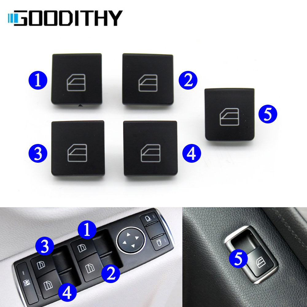 Para Mercedes Benz A B C E GLA GLK clase W176 W246 W204 W212 W207 W156 X204 tapa de cubierta de botón de interruptor de regulador de ventana Interior de coche