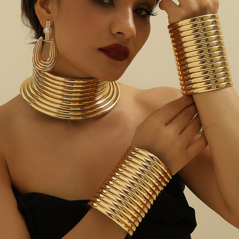 5 ชิ้น/เซ็ต Vintage หนังชุดเครื่องประดับแอฟริกัน Choker สร้อยคอสร้อยข้อมือต่างหูชุดสําหรับสร้อยคอผู้หญิงชุดเครื่องประดับของขวัญ