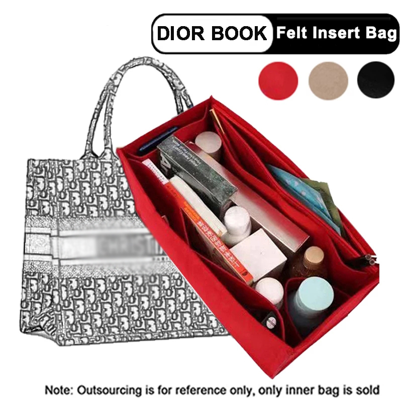Tas selempang kain Felt cocok untuk buku TOTE Makeup tas Organizer perjalanan Dompet dalam tas kosmetik tas ibu cocok dengan Tote TOTE Tote