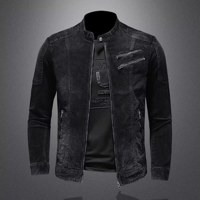 Herbst und Frühling Mode Trend Vintage American Motorrad Denim Jacke für Männer Lose Sport Plus Größe Hohe Qualität Oberbekleidung