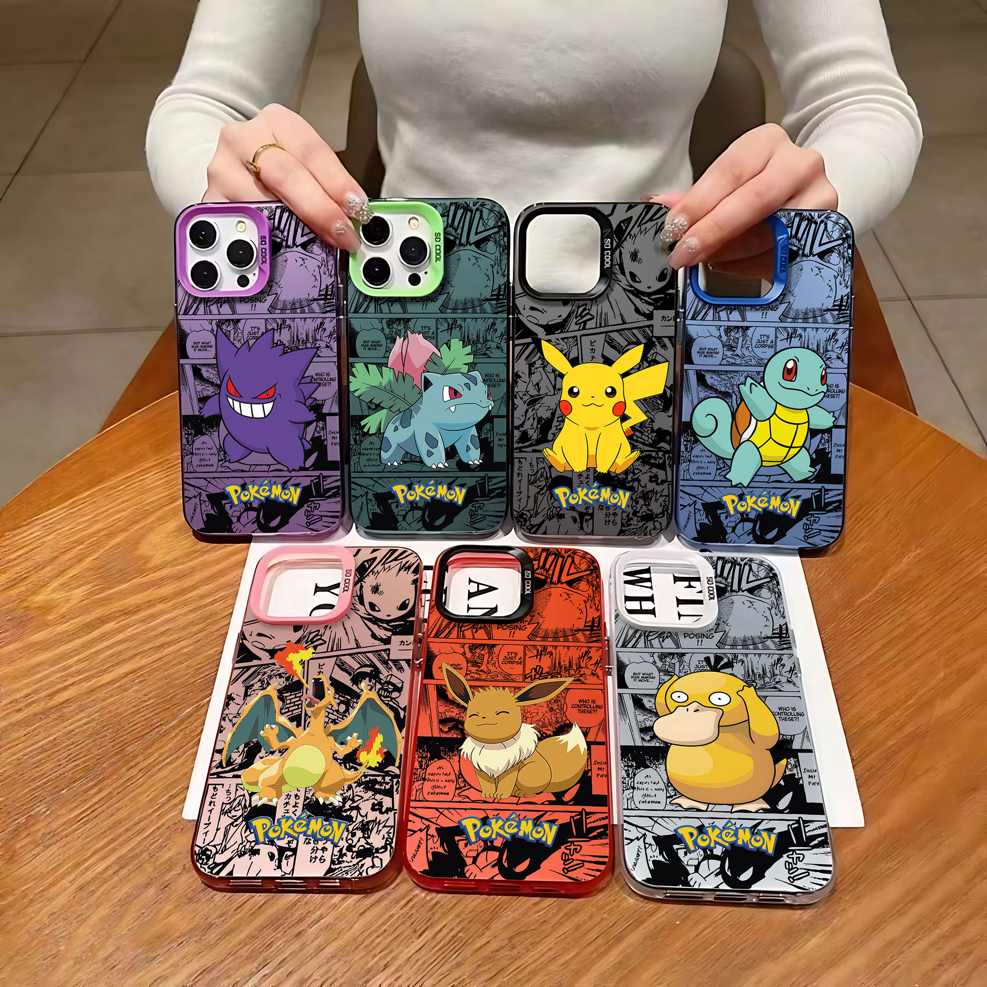 Casing Ponsel Anime Pokémon Populer Pikachus untuk iPhone 16 15 14 13 12 11 Mini Pro Max X XR XSMAX 8 7 Plus Sampul Belakang Matte Anti Jatuh