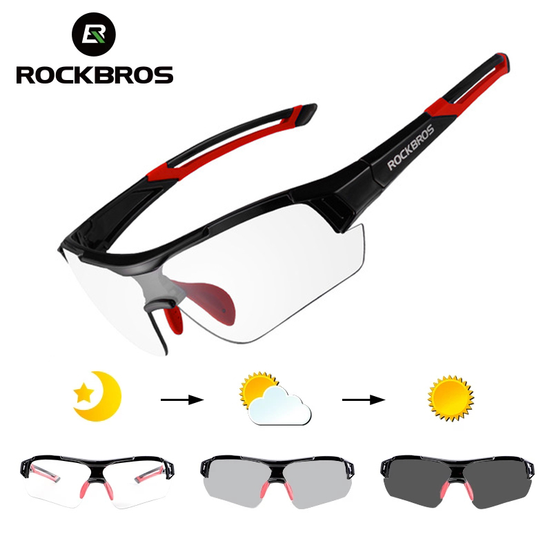 Okulary rowerowe fotochromowe ROCKBROS z filtrem UV400, do jazdy MTB i szosowej, okulary korekcyjne dla kobiet i mężczyzn, do sportów outdoorowych, okulary rowerowe.