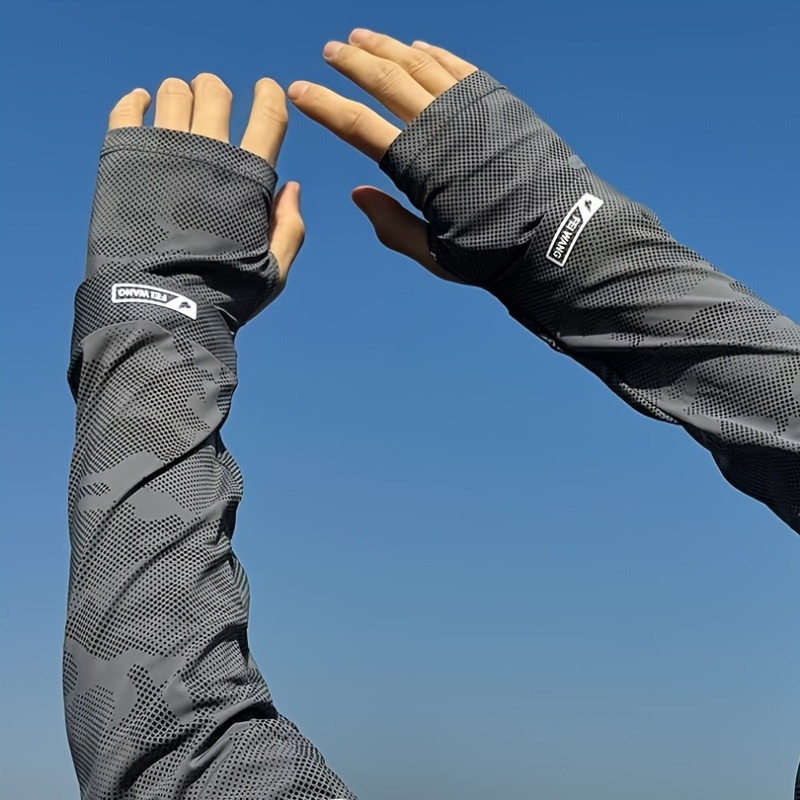 Mangas de Braço Refrescantes UPF50+ com Proteção Solar UV, Ajuste Solto, para Homens e Mulheres, Acessórios Esportivos para Ciclismo e Condução