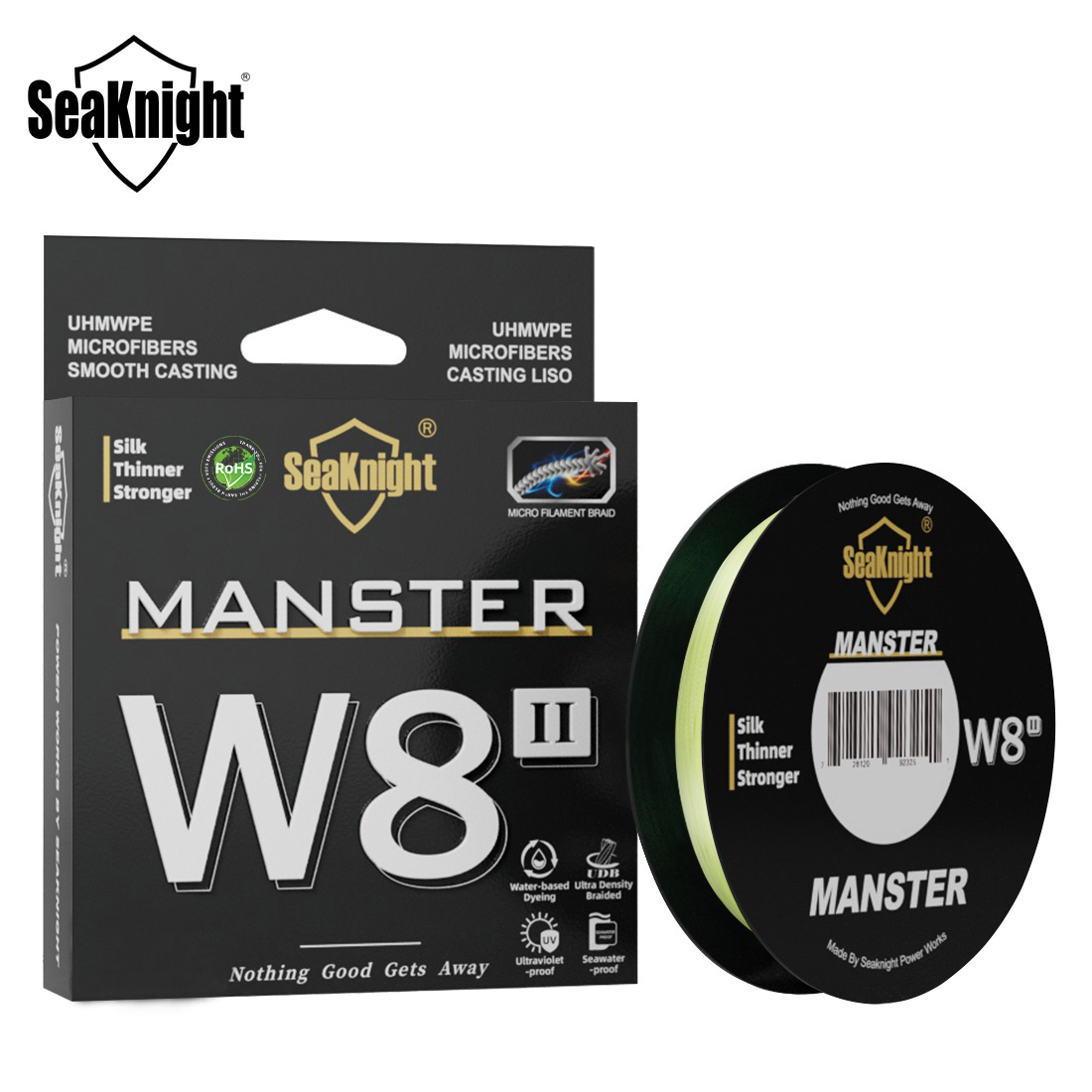 Рыболовная леска SeaKnight Brand W8II 150m 164yds 8 прядей Обновленный кремниевой смолы покрытие оплетка PE линии W8 для соленой воды рыбалка