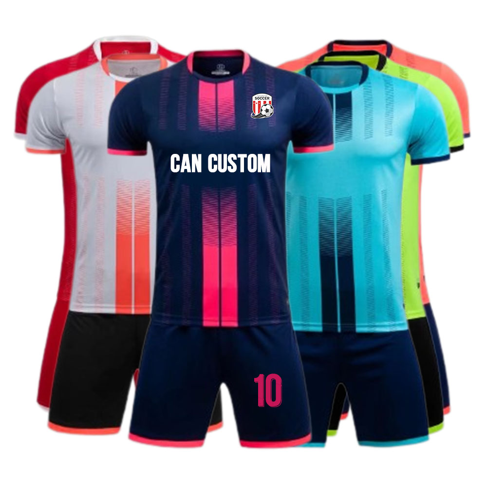 Conjunto de camiseta de fútbol personalizada para hombre y niño, uniforme transpirable de secado rápido para entrenamiento de Club de equipo, 2 piezas, 22/23