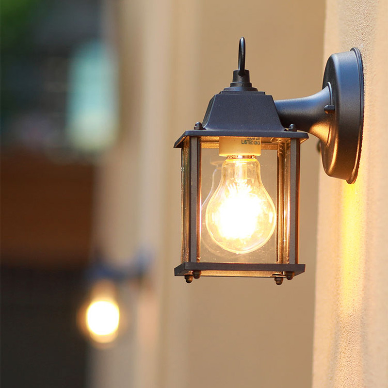 Luz de pared Retro para exteriores, Villa, jardín, porche, iluminación impermeable, patio, pasillo, Aisel, balcón, accesorios Vintage E27