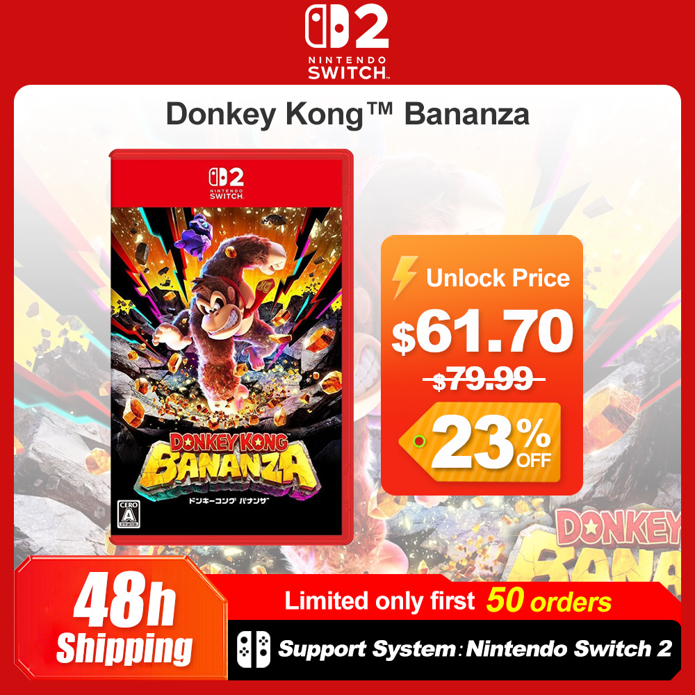 Donkey Kong Bananza для Nintendo Switch 2 (испанское издание) — приключенческая игра с сертификатом CE, включает многопользовательский режим.