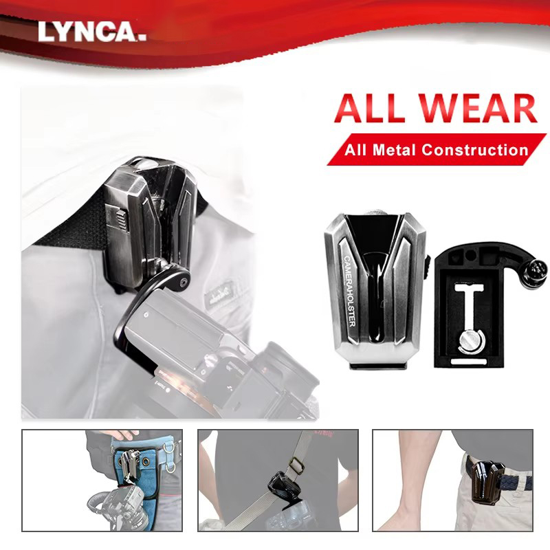 Metalowa klamra do aparatu z klamrą 1/4 Quick Release Clamp uchwyt na talię kamera na tablicę rejestracyjną uchwyt na pasek wiszący klips UK-A8S
