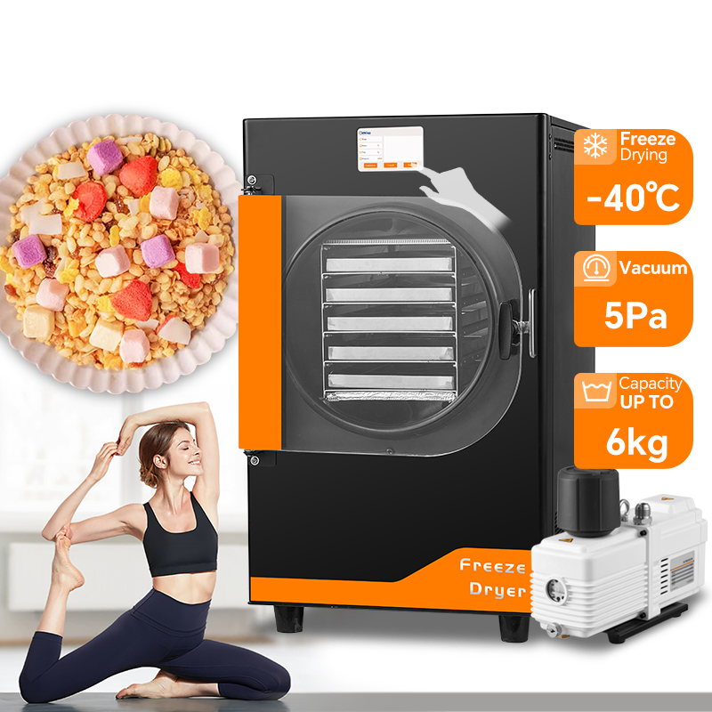 Sugong alta qualidade 4kg 6kg uso doméstico liofilizador automático a vácuo com bomba para processamento de alimentos
