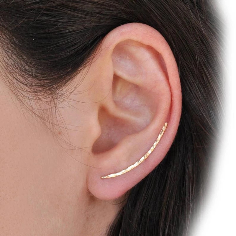 2pcs U Hairpin รูปคลิปต่างหูสแตนเลสหูเจาะทองเงินสี Charm สําหรับผู้หญิงต่างหู Tragus เครื่องประดับ