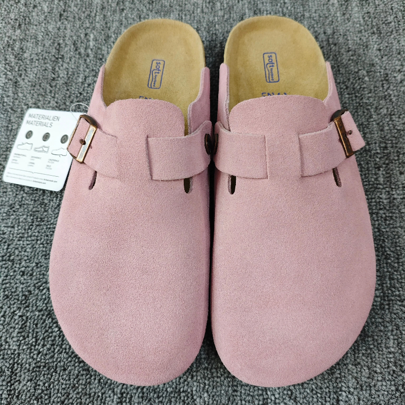 Y2K Herren-Freizeitschuhe & Damen-Sandalen: Bequeme Geschlossene Pantoffeln mit Korkfußbett für Innen- und Außenbereich
