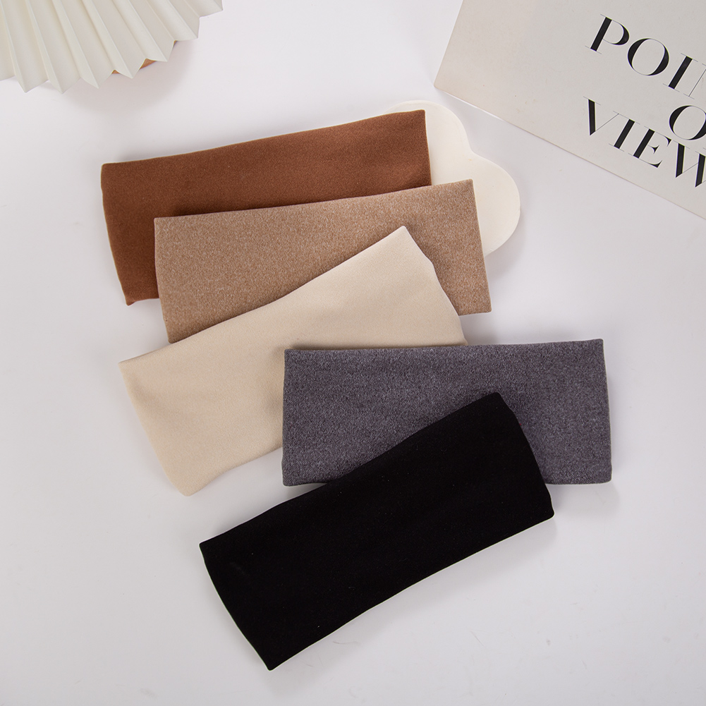 Outono inverno cor sólida bebê headbands mulher meninas macio elástico yoga hairbands bandanas crianças clássico grosso acessórios de cabelo