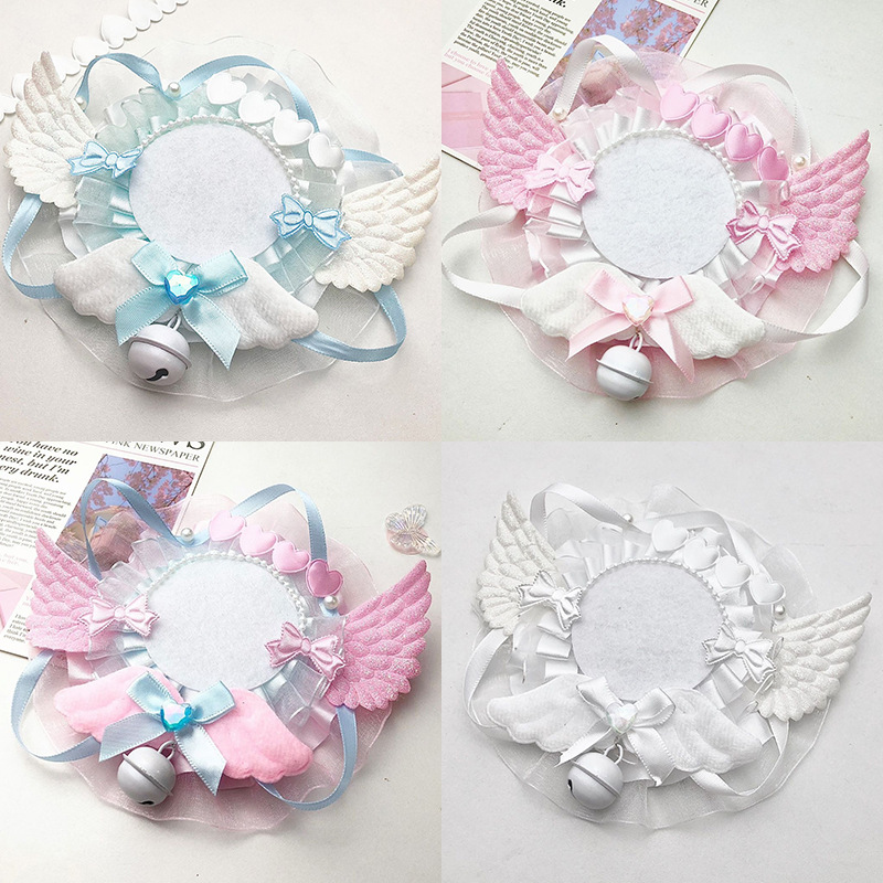 ゴージャスな天使の羽バッジホルダー 58mm ピン用、ゲームアニメグッズアクセサリー、DIY Ita バッグフィラー装飾