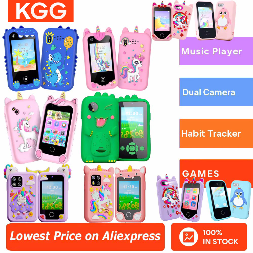 Crianças telefone inteligente para meninas meninos crianças brinquedos de telefone celular câmera dupla leitor música 17 jogos criança aprendizagem telefone para presentes aniversário