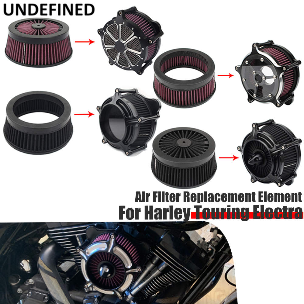 Dla Harley Touring Electra Glide Sportster XL Softail Dyna czarny czerwony filtr powietrza Element Repalecment filtr powietrza motocykla rdzeń