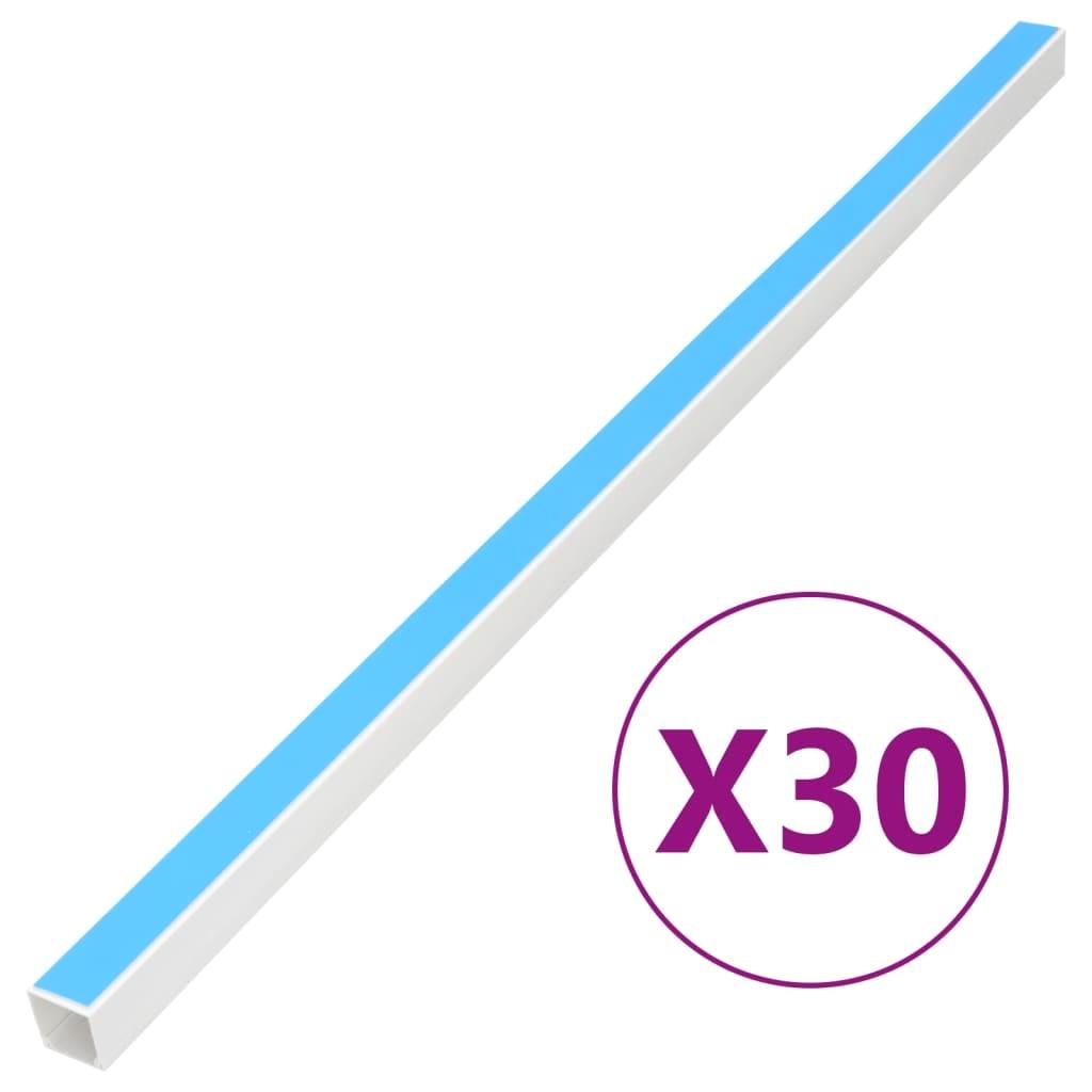 Zelfklevende kabelkanalen 40x40mm 30m PVC draadbeheer Stofdichte duurzame flexibele organizer
