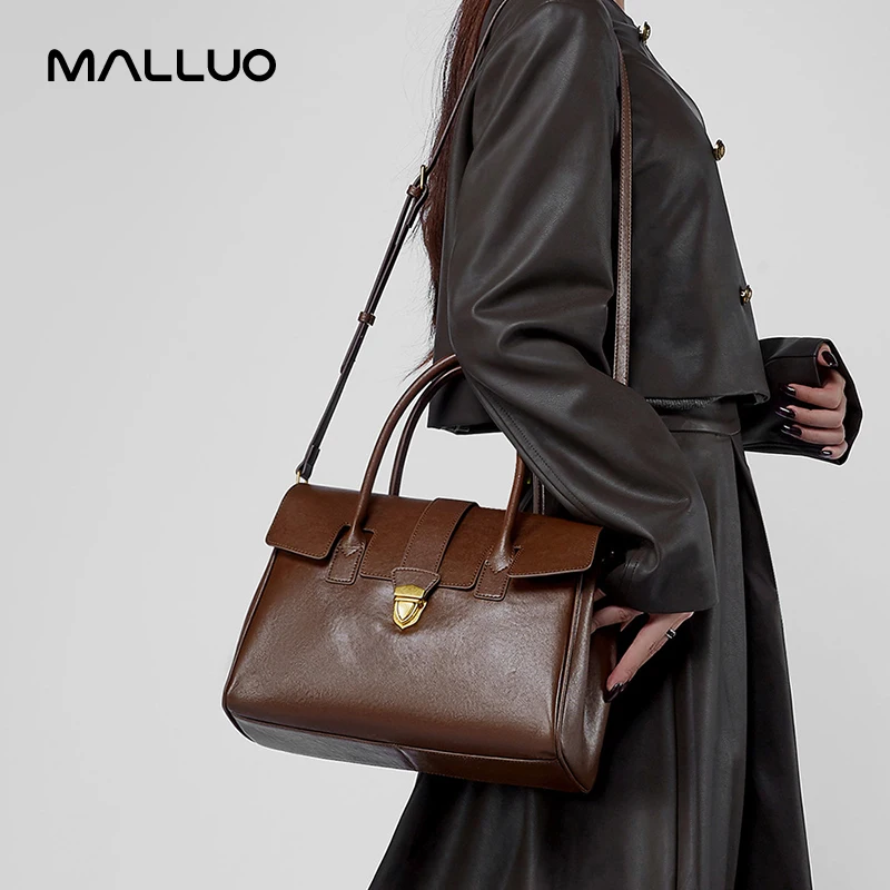 Bolsos de hombro Retro de cuero auténtico de vaca para mujer, bolso de piel de vaca Natural, diseño informal para mujer, bolso de viaje de lujo para mujer