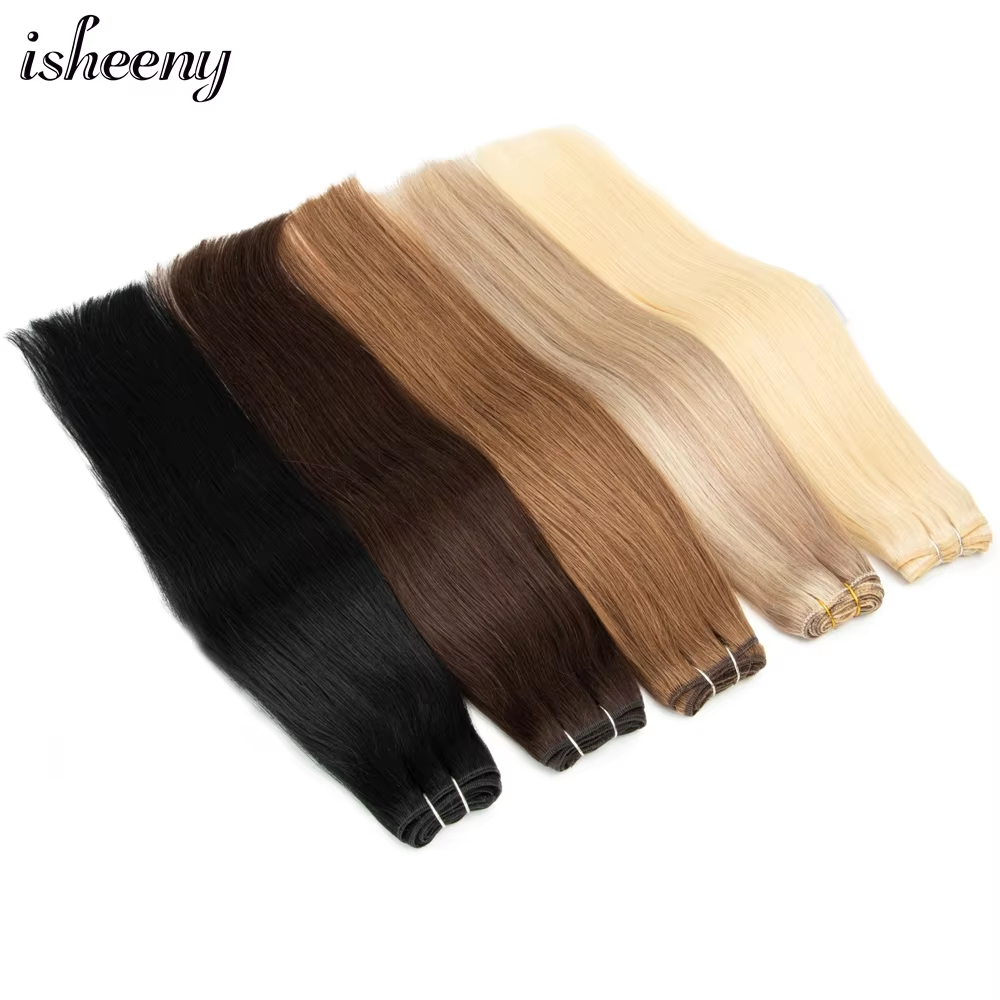 Isheeny-ブラジルの自然な織り,人間の髪の毛のストランド,ウェーブのかかった髪,黒,茶色,金髪,自然な髪