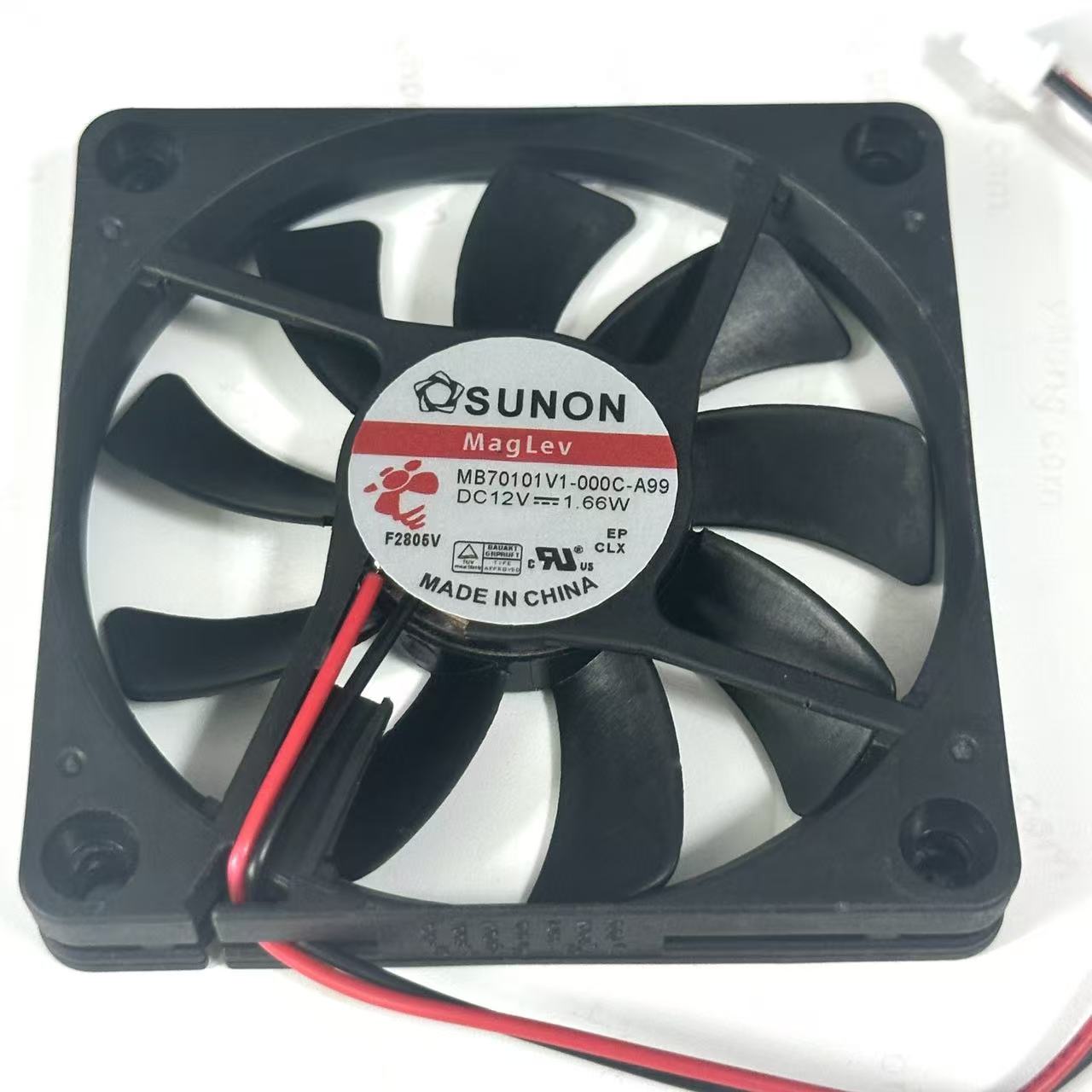 Ventilador de Resfriamento SUNON MB70101V1-000C-A99 DC 12V 1.66W 70x70x10mm 2 Fios