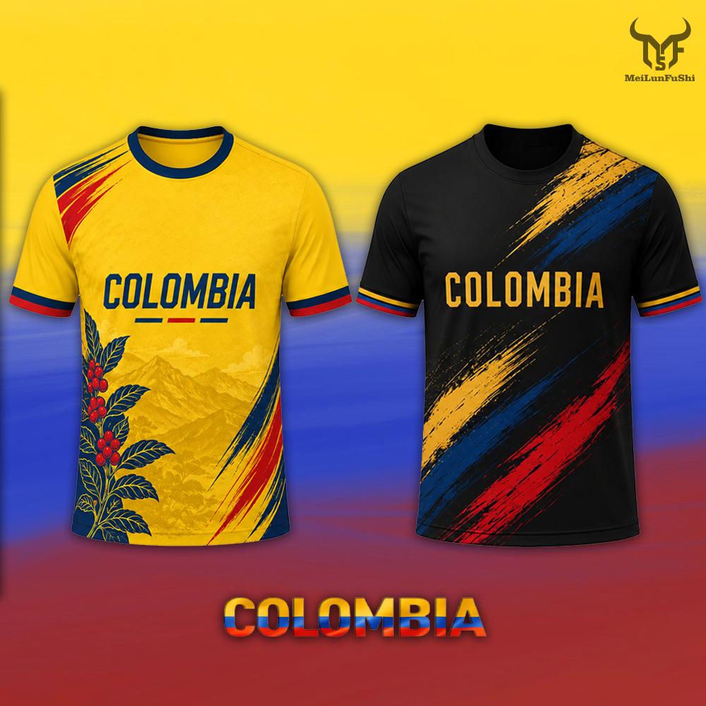 Colombia Vlag 3D Print T-shirt Zomer Buitensporten Sneldrogend Ademend Voetbalshirt Heren Dames Street Fashion Casual Tops