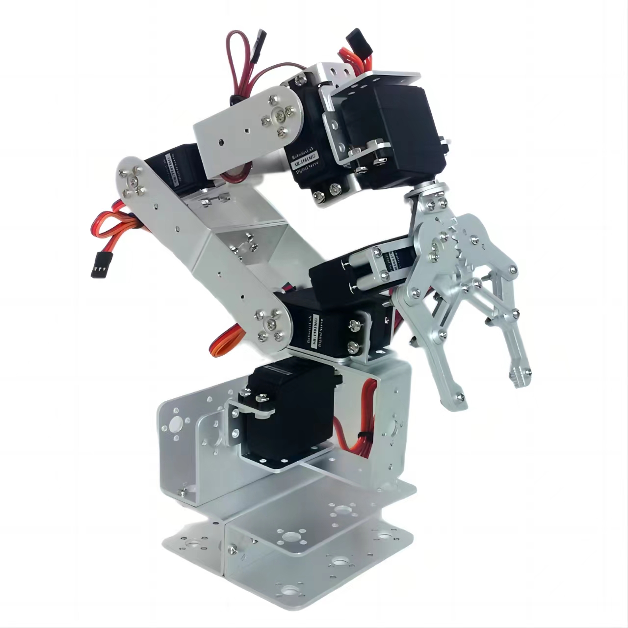 แขนกลโลหะ6 dof MG996กรงเล็บแขนกลสำหรับหุ่นยนต์ Arduino/ESP32ตั้งโปรแกรมได้ของตกแต่งงานปาร์ตี้หุ่นยนต์โอเพนซอร์ส