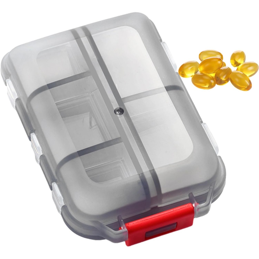 10-Fächer-Pillendose, Tragbarer Kleiner Wöchentlicher Reise-Pillenorganizer, Tragbare Taschen-Pillenbox Pillenbehälter