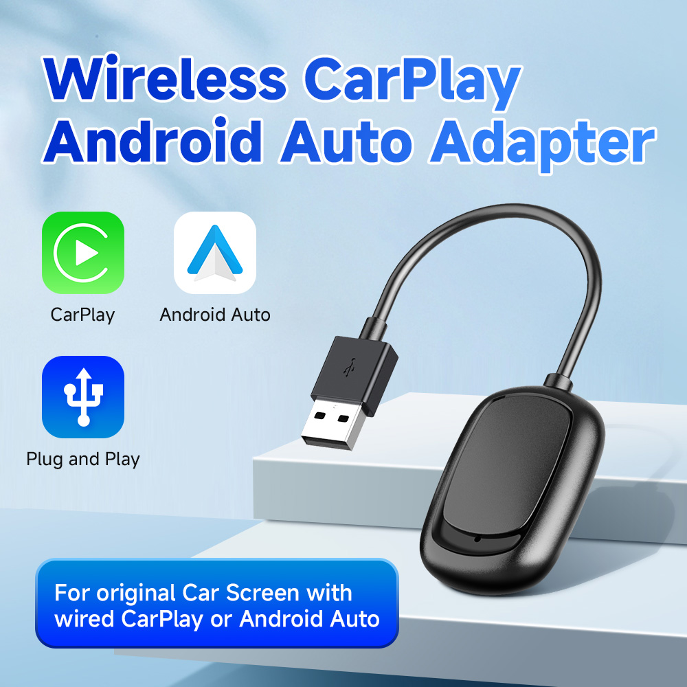 TIMEKNOW nuevo adaptador inalámbrico CarPlay Android Auto con cable CarPlay a Dongle USB inalámbrico 2 en 1 para VW Toyota Audi Skoda Audi
