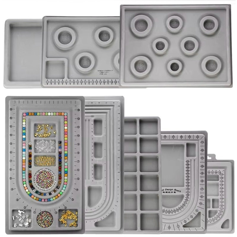 1PCS ลูกปัดสําหรับเครื่องประดับทํากํามะหยี่ Beading Board การออกแบบเครื่องประดับสําหรับเครื่องประดับสร้อยข้อมือทํา DIY สร้อยข้อมือ Bead Board