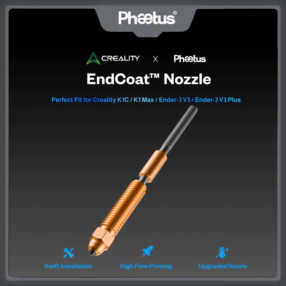 Насадка Phaetus Upgrade EndCoat с быстрой заменой, из карбида кремния, для 3D-принтеров Creality K1C NEW K1 MAX Ender 3 V3