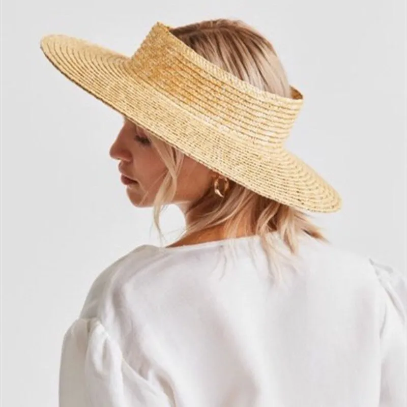 Zomer Lege Top Ronde Zonnehoeden voor Vrouwen Elegante Brede Grote Rand Strand Strohoed Casual Panama Caps Uv-bescherming Cap Sombrero