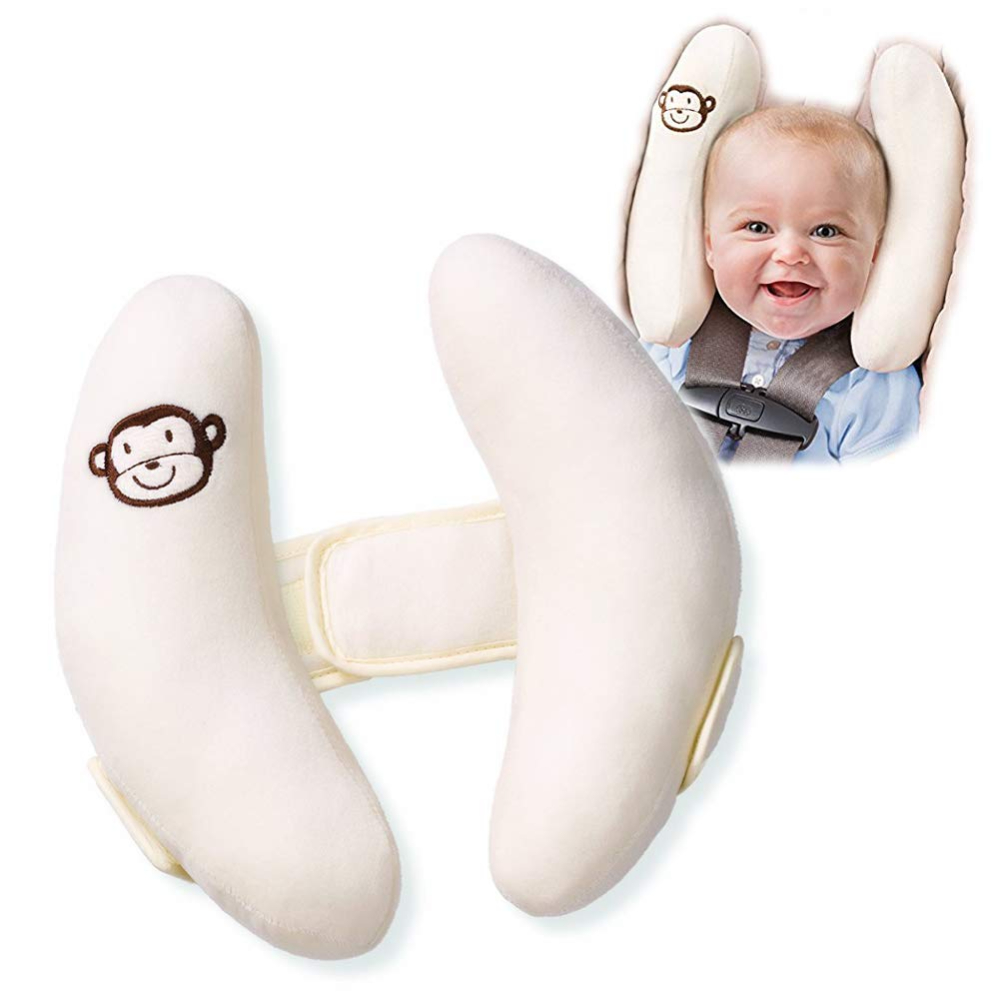 Adjustable Baby Head Neck Support, Portable Toddler Banana Travel Pillow for Car Seat Stroller, Offers Protection Safety for Kid