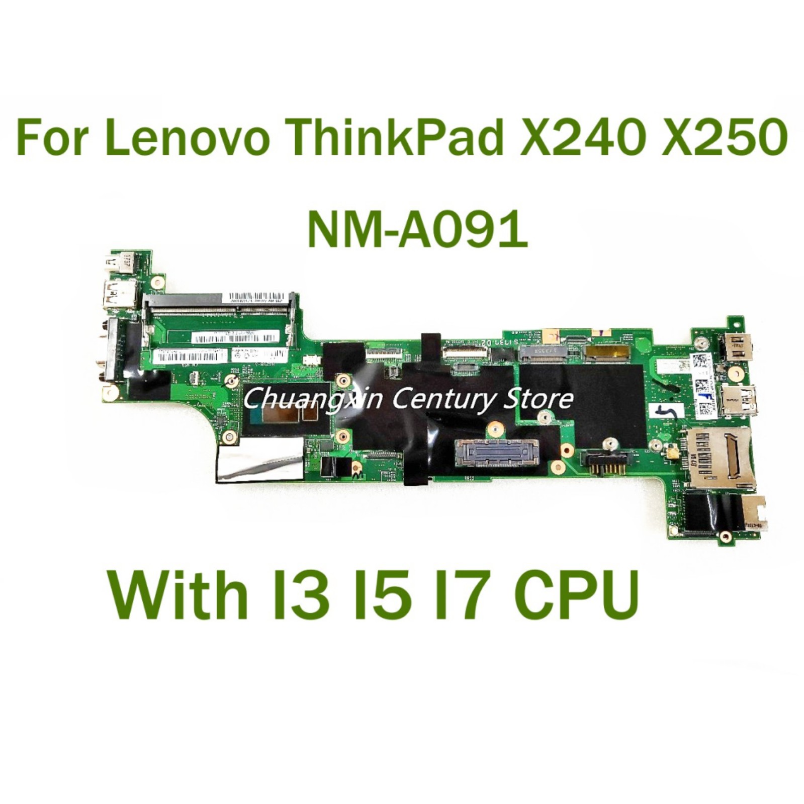 Placa base para ordenador portátil Lenovo ThinkPad X240 X250 NM-A091 con CPU I3 I5 I7-4TH/5TH 100% probada y completamente funcional