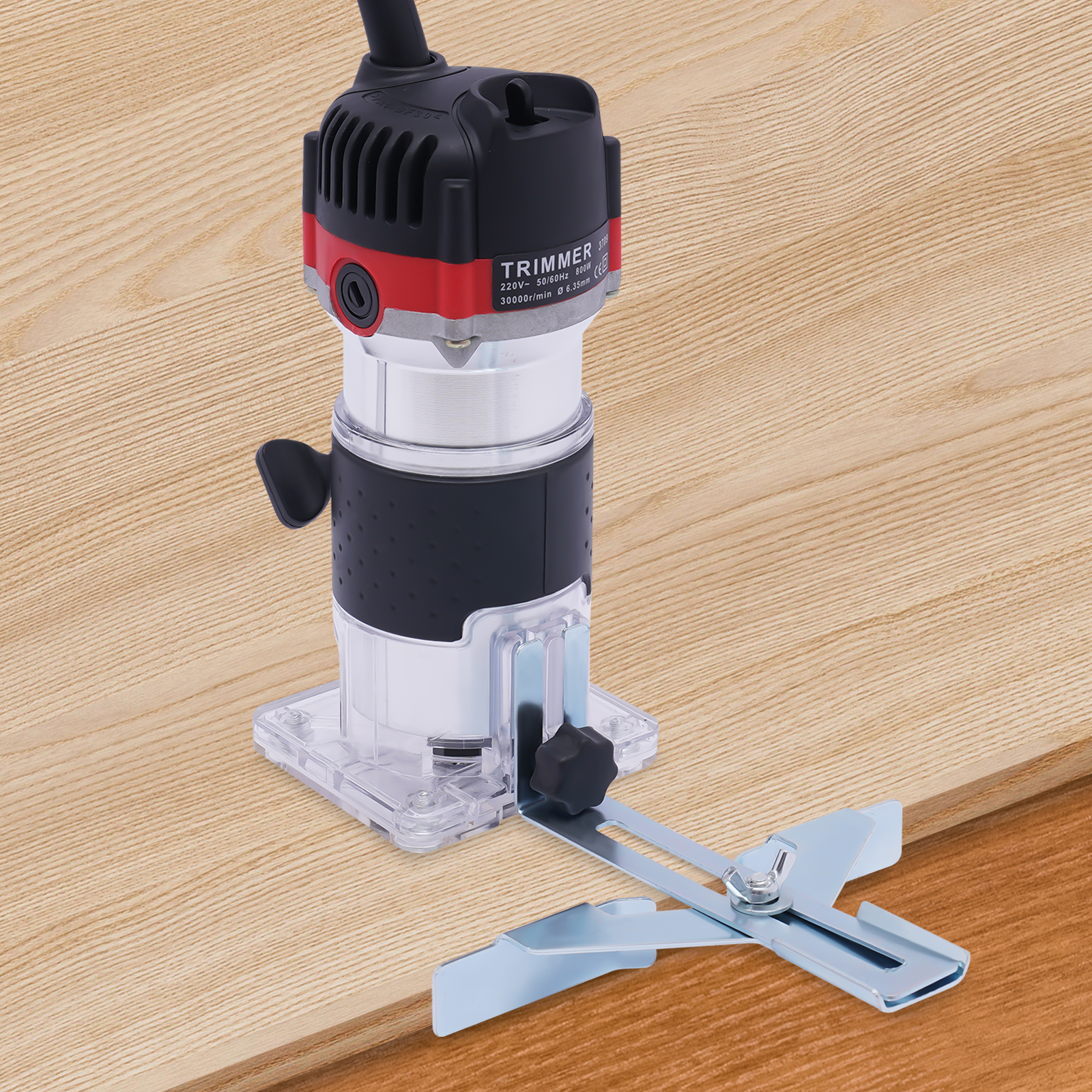 Elektrische handtrimmer 800W houtlaminaat Palmrouter Joiner Tool Gemakkelijk te hout trimmen, groeven en boren